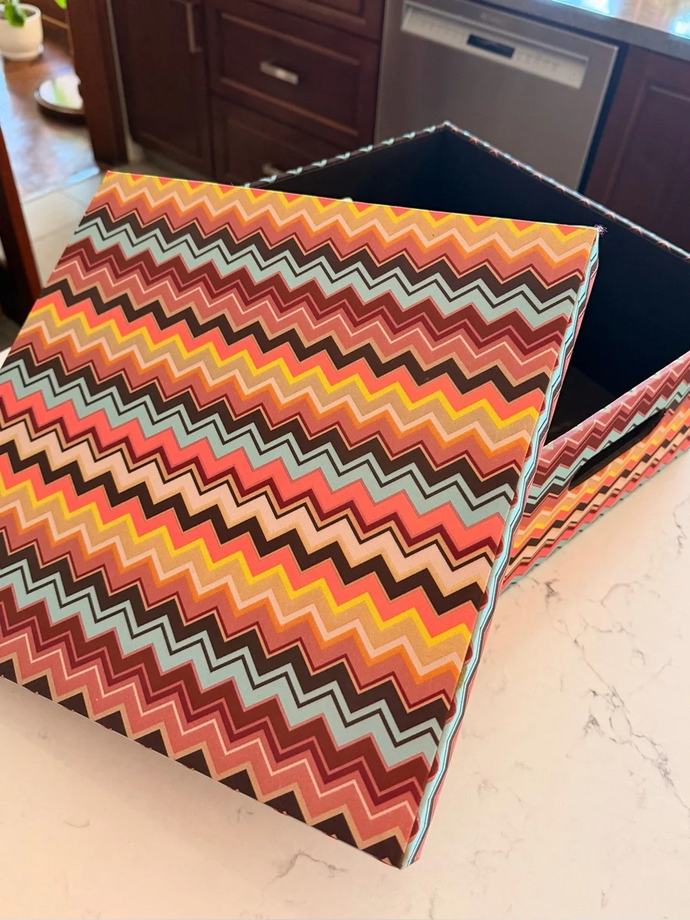 Missoni for Target Chevron Storage Box Bin with Lid Organizer